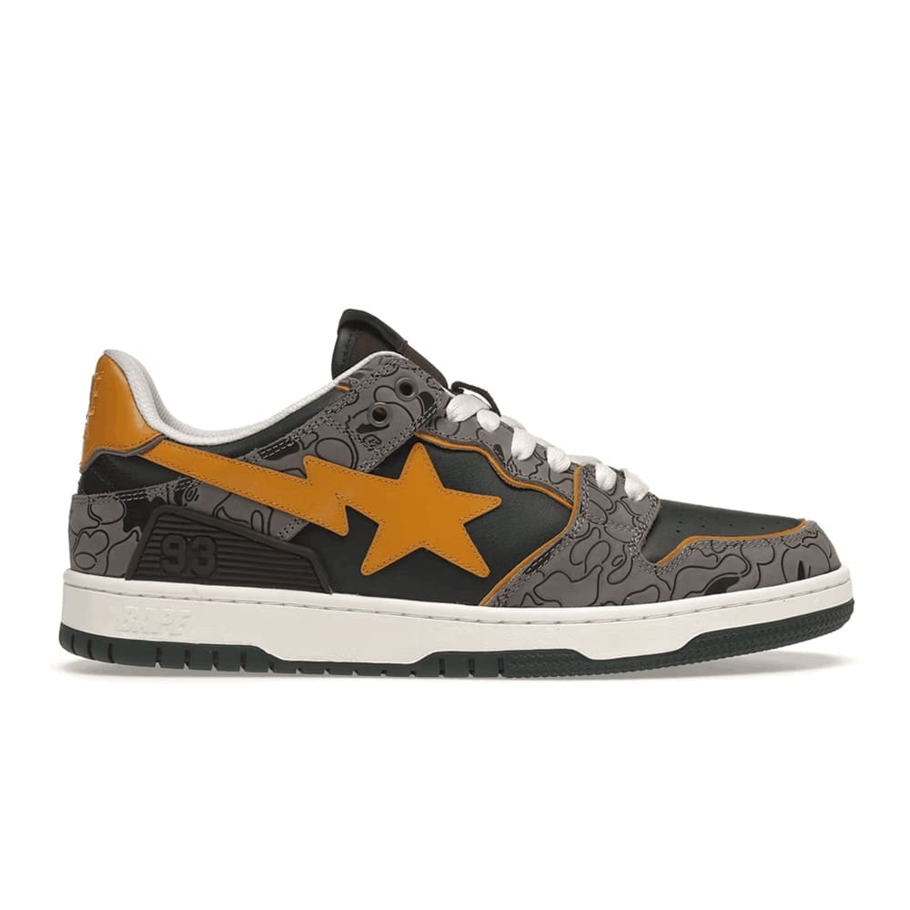 A Bathing Ape Bape Sk8 Sta Grey Mustard Yellow Replica