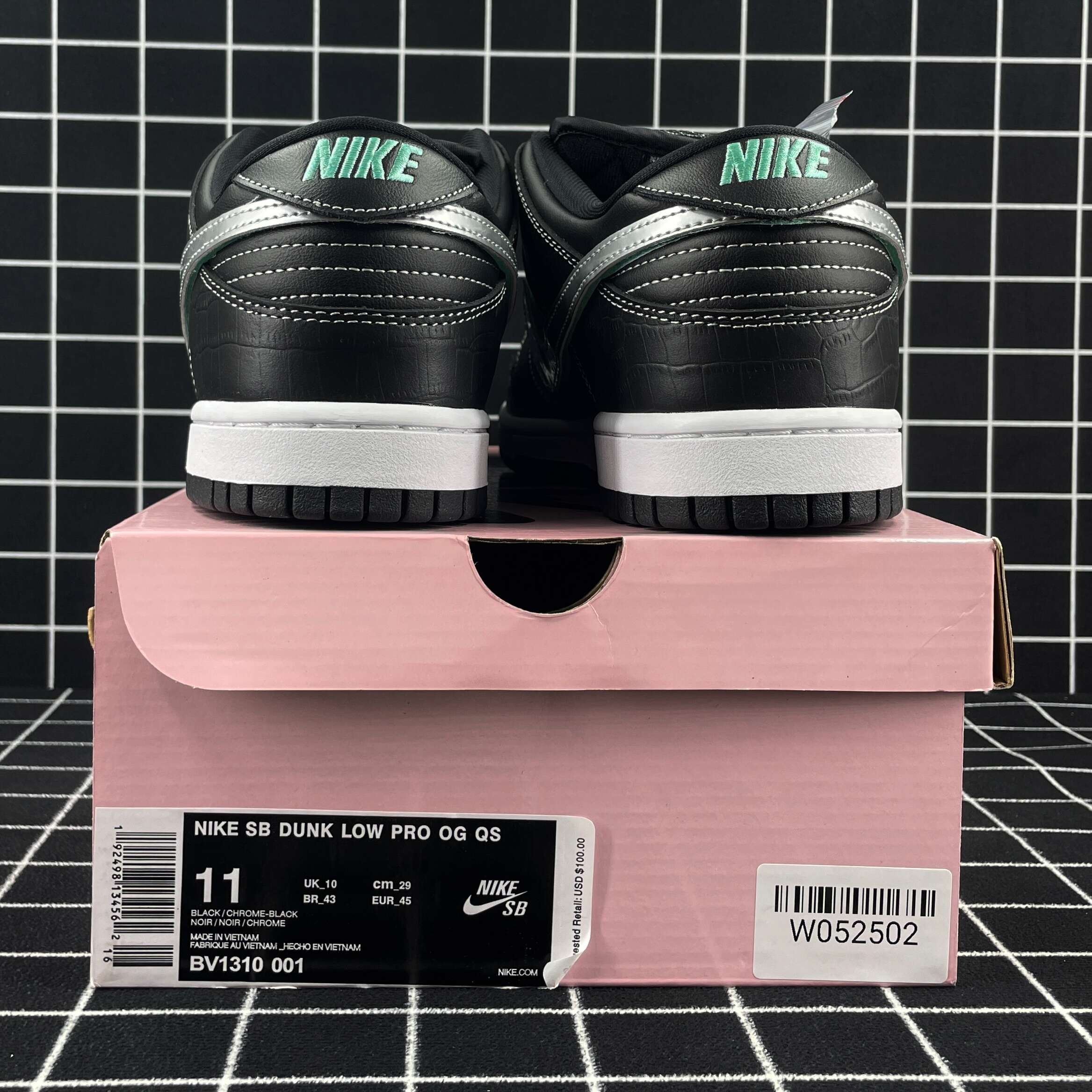 nike sb dunk low diamond S*pply co black diamond replica