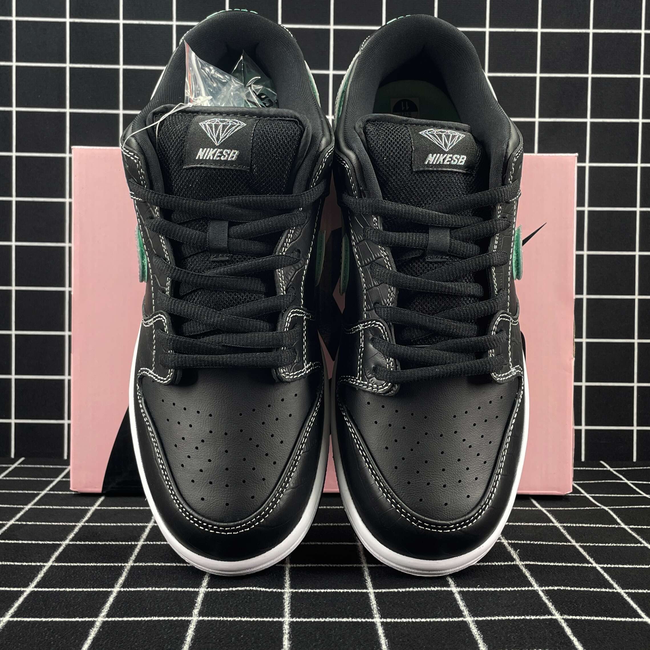 nike sb dunk low diamond S*pply co black diamond replica
