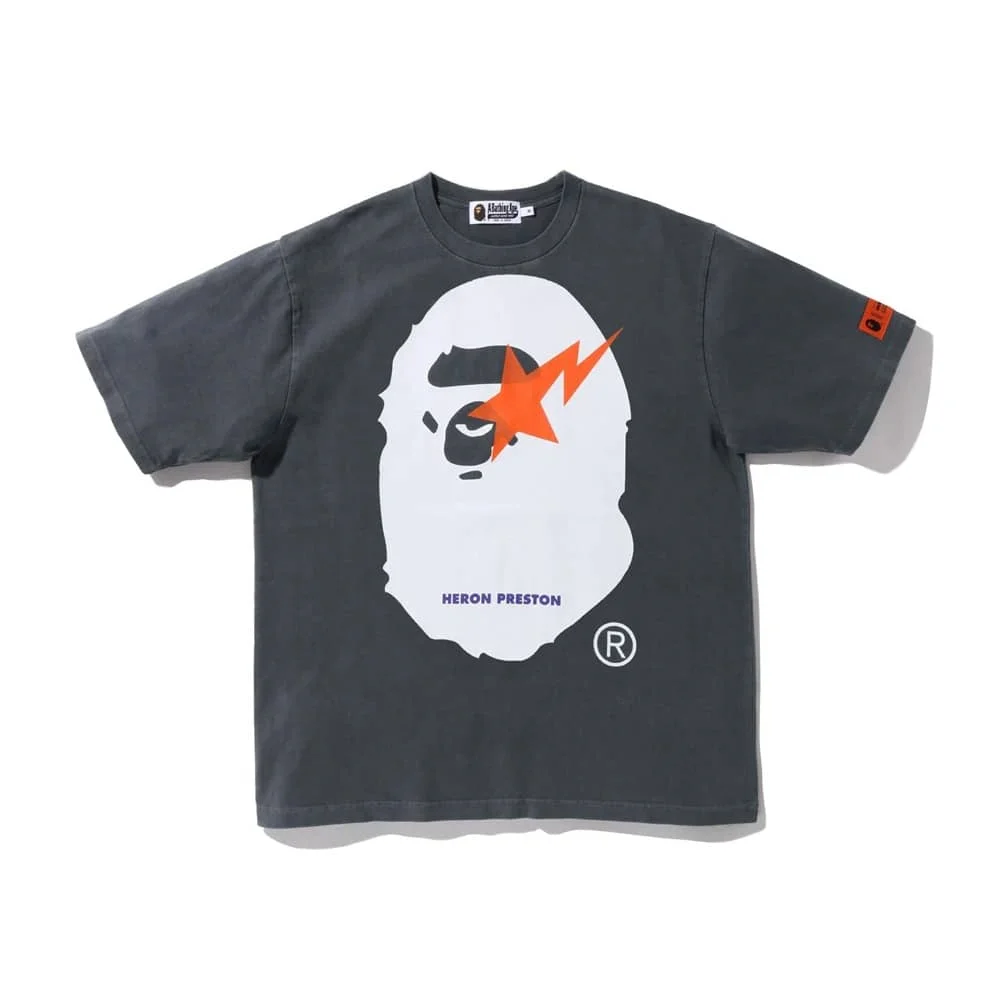 2023 APE Orange Lightning Brown Ape Print Loose Cartoon T to Shirt Unisex Style 10