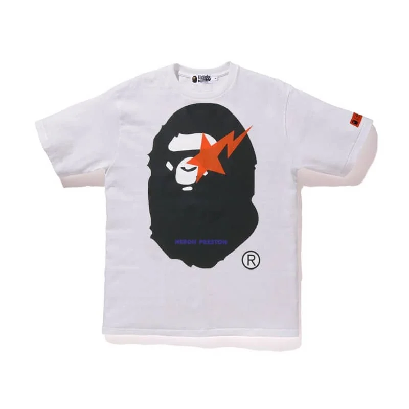 2023 APE Orange Lightning Brown Ape Print Loose Cartoon T to Shirt Unisex Style 21