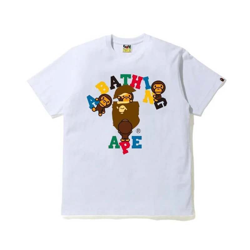 2023 APE Orange Lightning Brown Ape Print Loose Cartoon T to Shirt Unisex Style 7