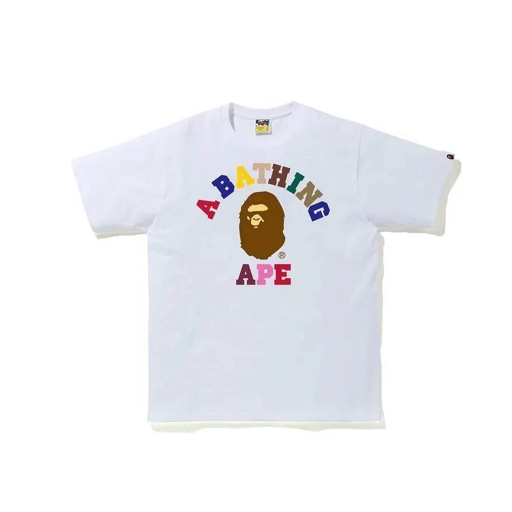2023 APE Orange Lightning Brown Ape Print Loose Cartoon T to Shirt Unisex