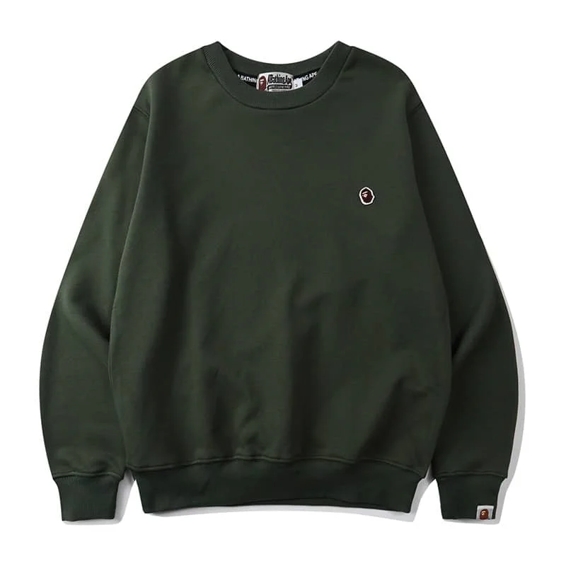 2024 APE Embroidered Logo Crew Neck Sweater Unisex Outerwear Style 11