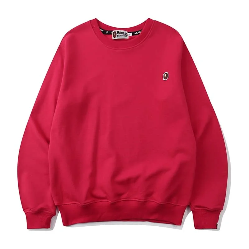 2024 APE Embroidered Logo Crew Neck Sweater Unisex Outerwear Style 12