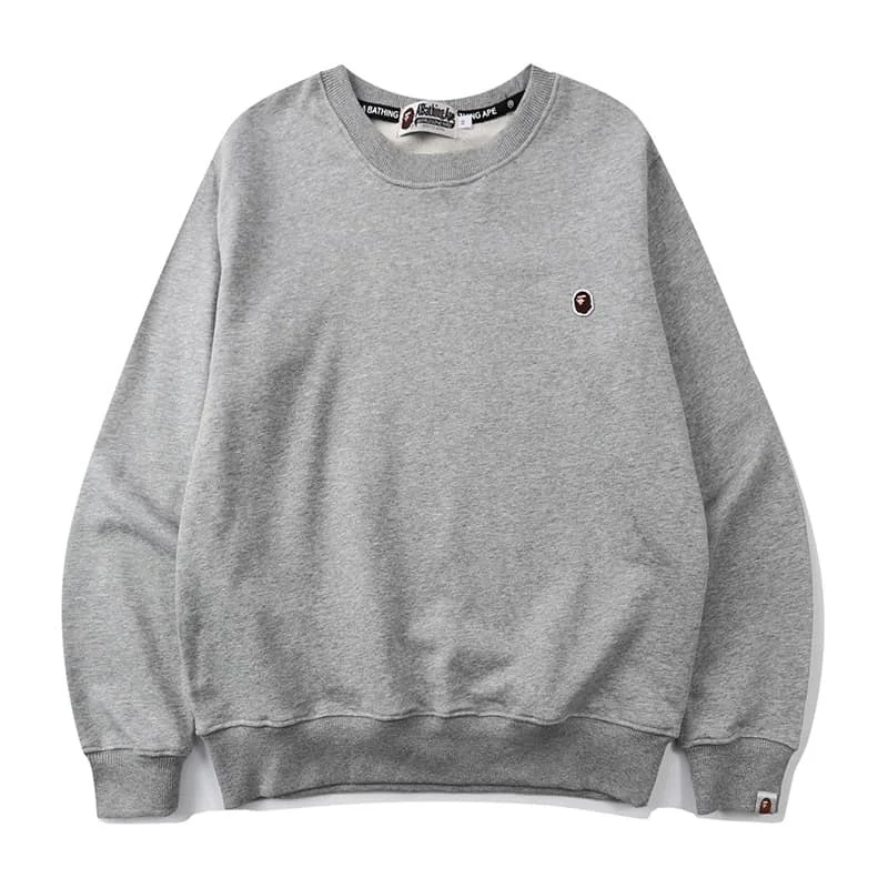 2024 APE Embroidered Logo Crew Neck Sweater Unisex Outerwear Style 13