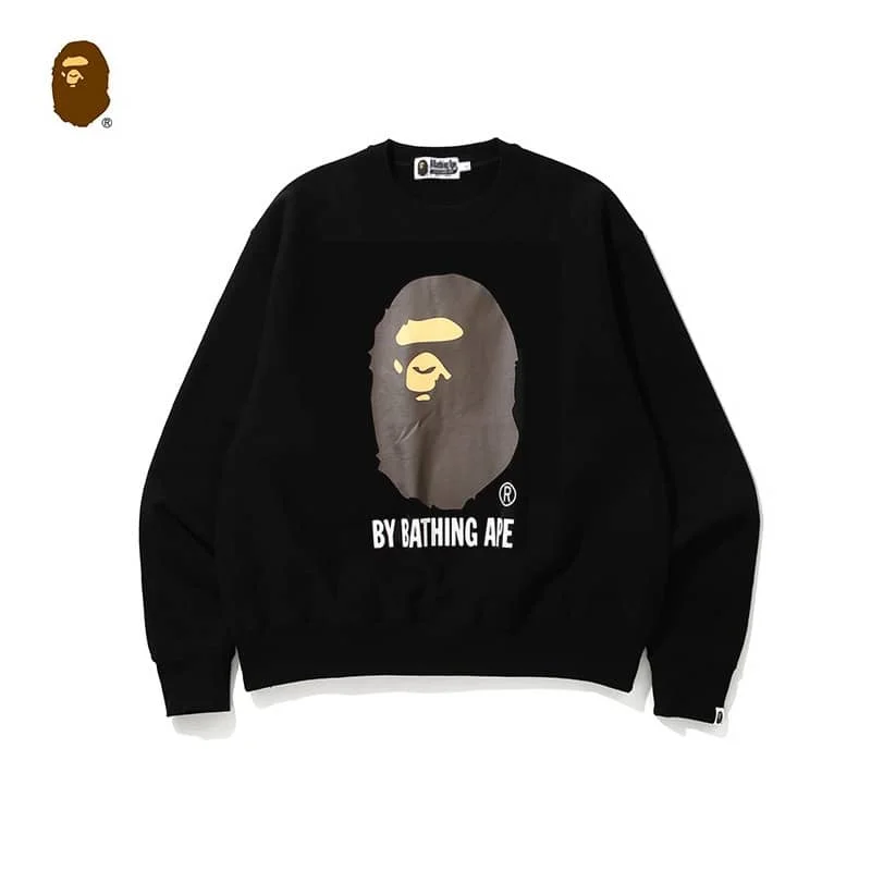 2024 APE Embroidered Logo Crew Neck Sweater Unisex Outerwear Style 14