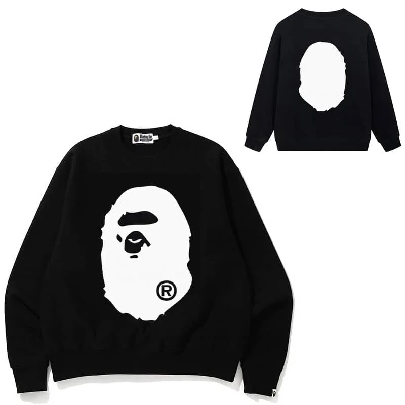 2024 APE Embroidered Logo Crew Neck Sweater Unisex Outerwear Style 15