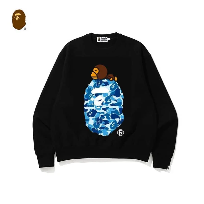 2024 APE Embroidered Logo Crew Neck Sweater Unisex Outerwear Style 4