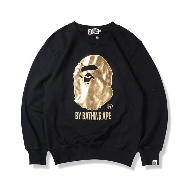 2024 APE Embroidered Logo Crew Neck Sweater Unisex Outerwear Style 9