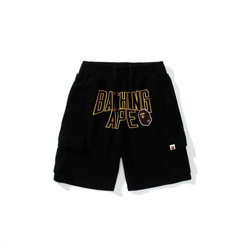 2024 APE Shark Mouth Camo Print Casual Shorts Loose Unisex Style 23