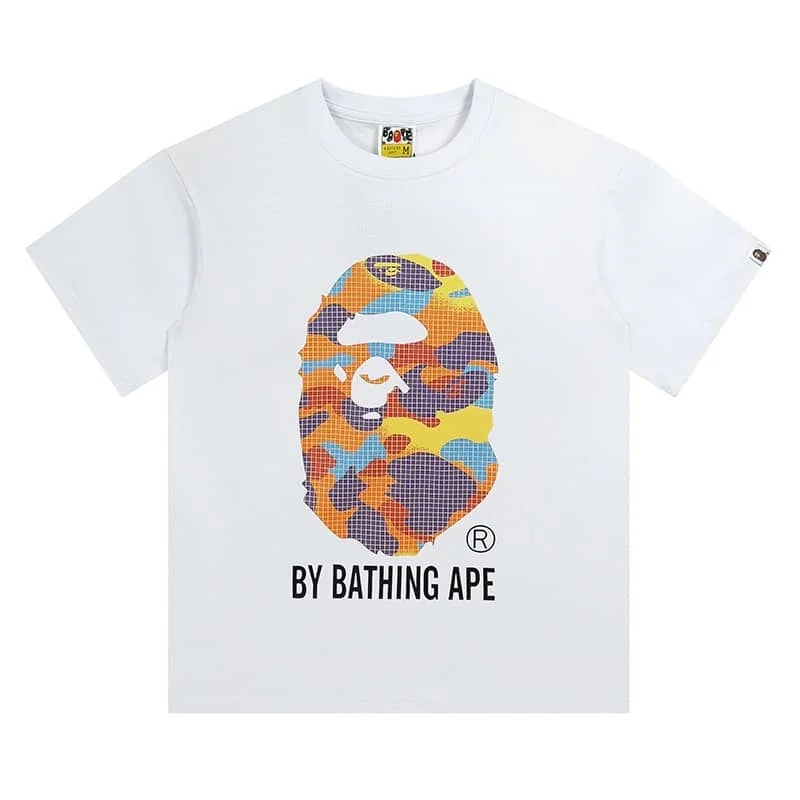 APE Camo Ape Head Print Cotton Casual Fashion T to Shirt Unisex Style 35