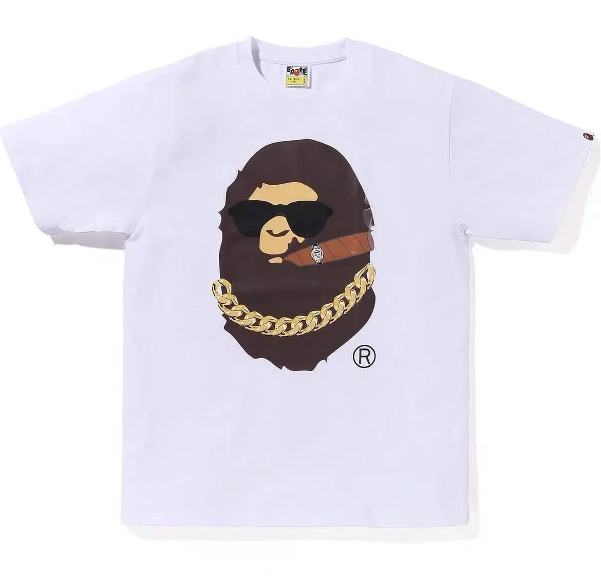 APE Large Ape Print Cotton Youth Fashion T to Shirt Unisex Style 51