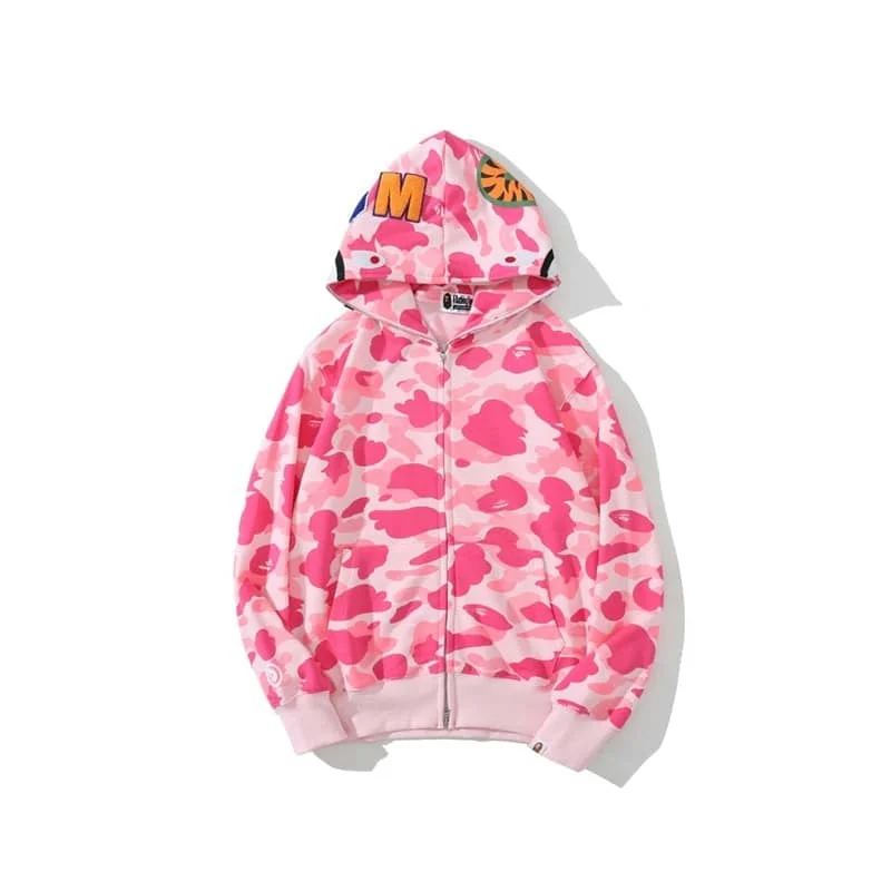 APE Shark Classic Camo Hoodie Unisex Spring Autumn Jacket Style 6