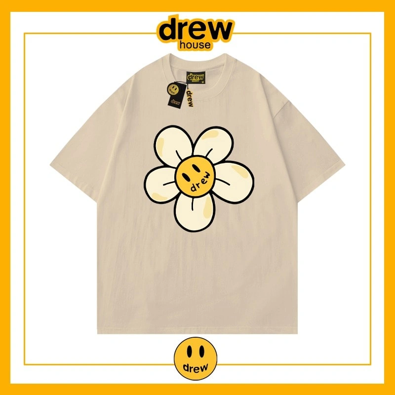 Drew Heart Print Short Sleeve T-Shirt Unisex Cotton Loose Summer Style 20