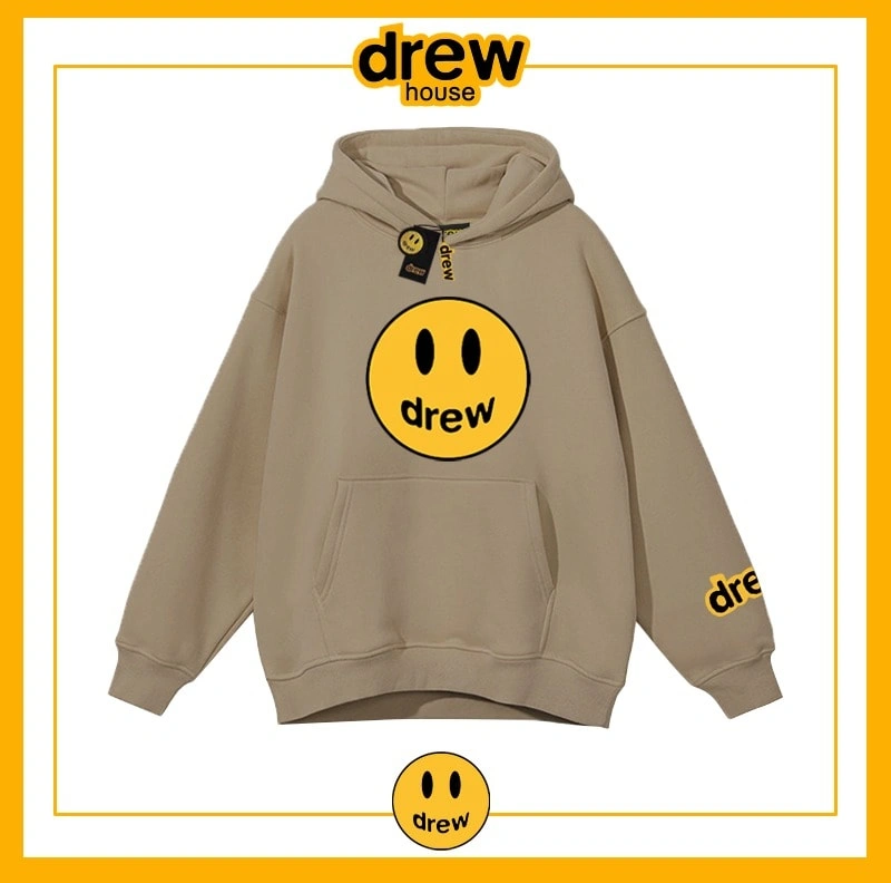 Drew House Hoodie Fleece Lined Unisex Cotton Loose Style 11