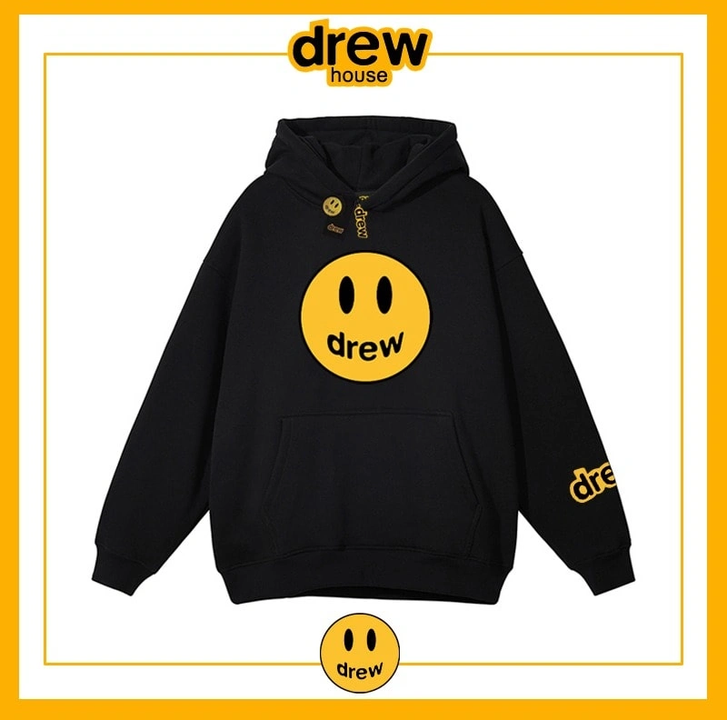 Drew House Hoodie Fleece Lined Unisex Cotton Loose Style 2