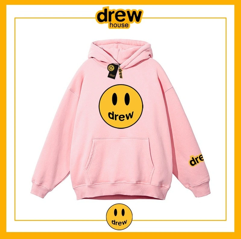 Drew House Hoodie Fleece Lined Unisex Cotton Loose Style 8