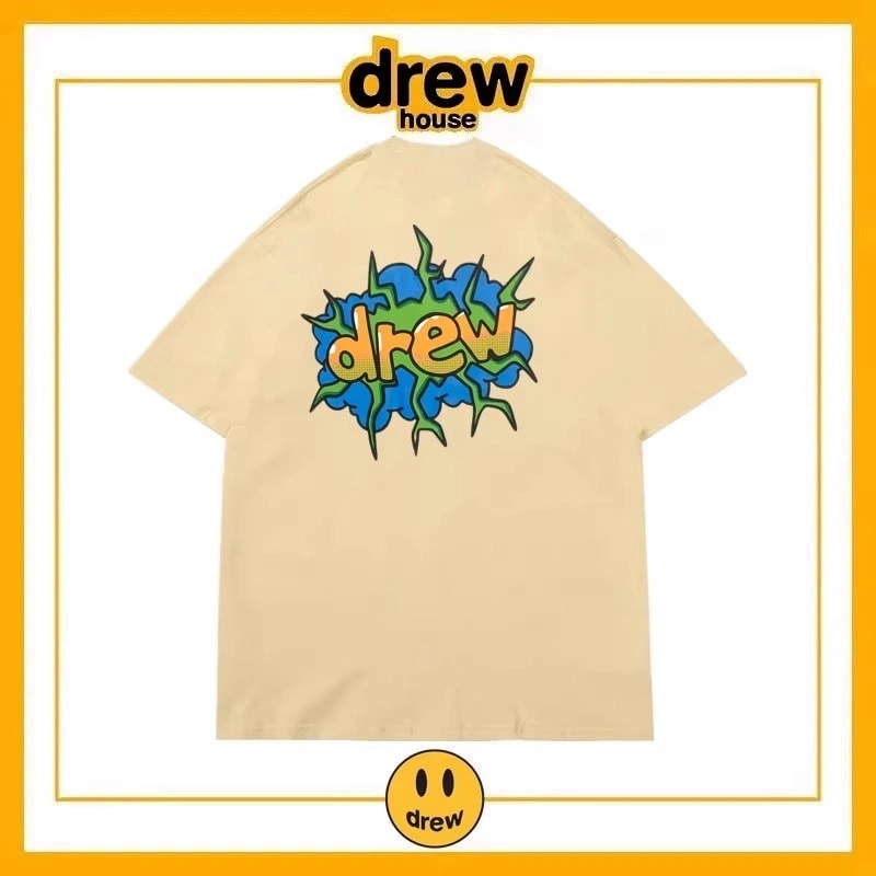 Drew House Print Short Sleeve T-Shirt Unisex Cotton Loose Style 17