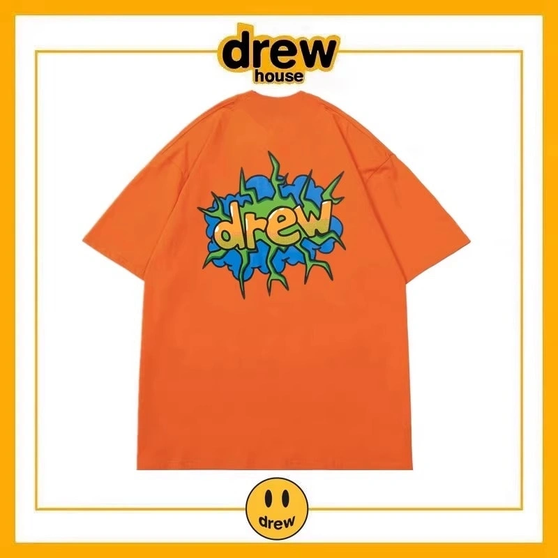 Drew House Print Short Sleeve T-Shirt Unisex Cotton Loose Style 22
