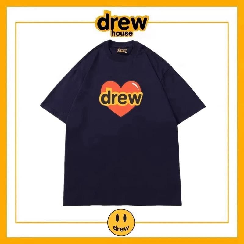 Drew House Print Short Sleeve T-Shirt Unisex Cotton Loose Top Style 17