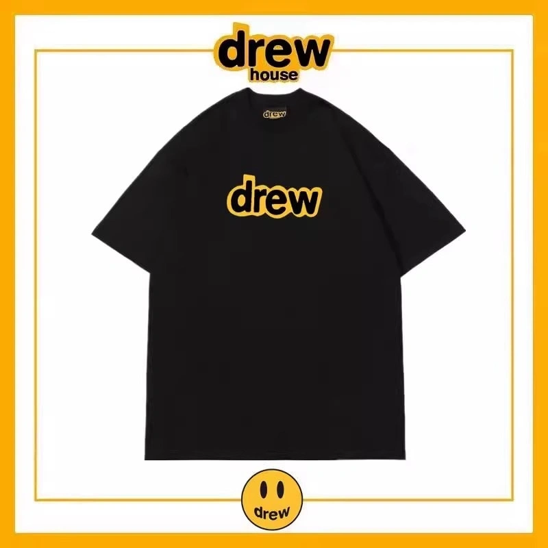 Drew Letter Short Sleeve T-Shirt Unisex Cotton Summer Base Style 16