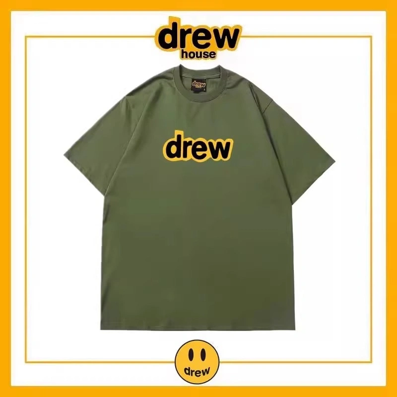 Drew Letter Short Sleeve T-Shirt Unisex Cotton Summer Base Style 25