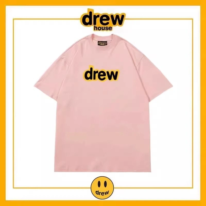 Drew Letter Short Sleeve T-Shirt Unisex Cotton Summer Base Style 5