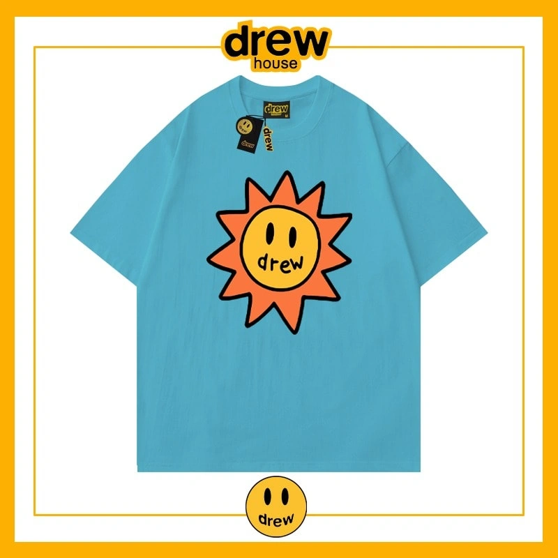 Drew Summer Flame Short Sleeve T-Shirt Unisex Cotton Base Style 11