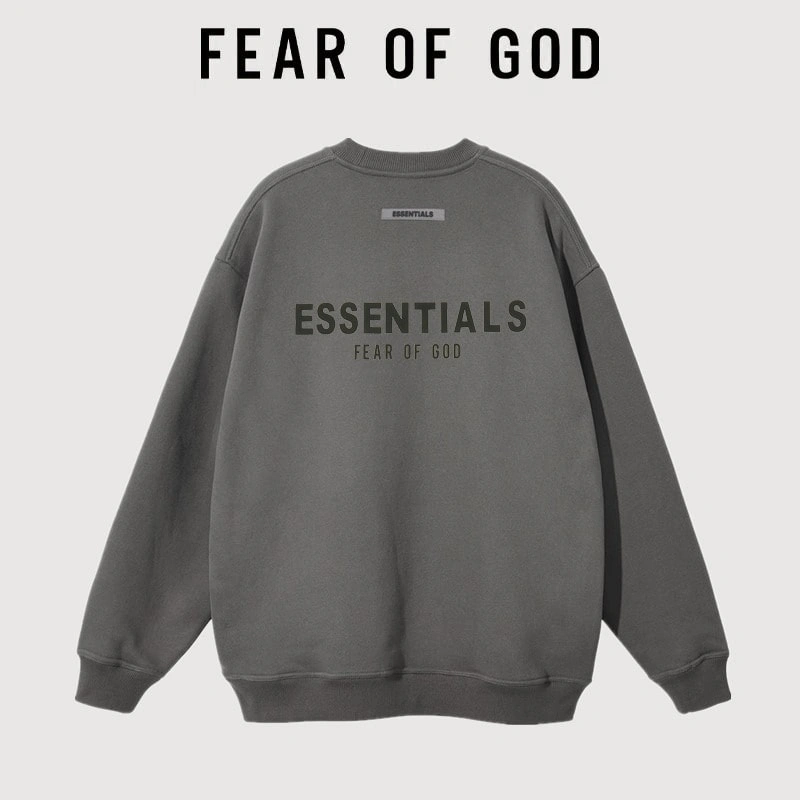 FOG 3D Pressed Letter Sweatshirt Unisex Pullover Streetwear Style 3