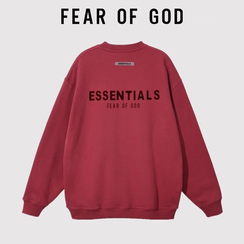 FOG 3D Pressed Letter Sweatshirt Unisex Pullover Streetwear Style 5