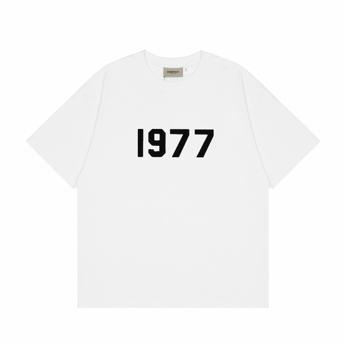 FOG Essentials 1977 Flocked Short Sleeve T-Shirt American Loose Unisex Style 2