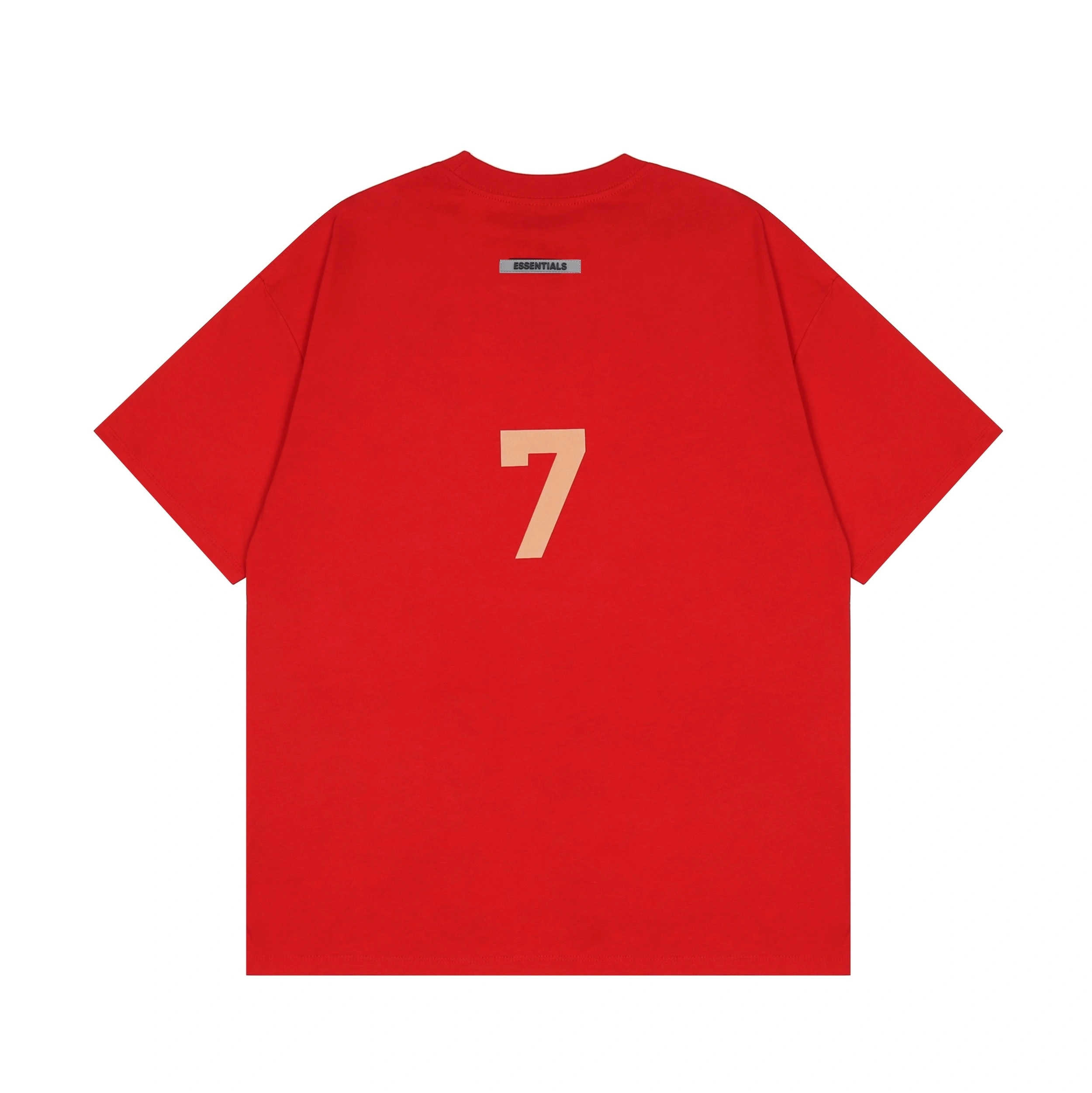 FOG Seventh Season Mainline Number 7 Flocked Print Short Sleeve T-Shirt Unisex Loose Style 2