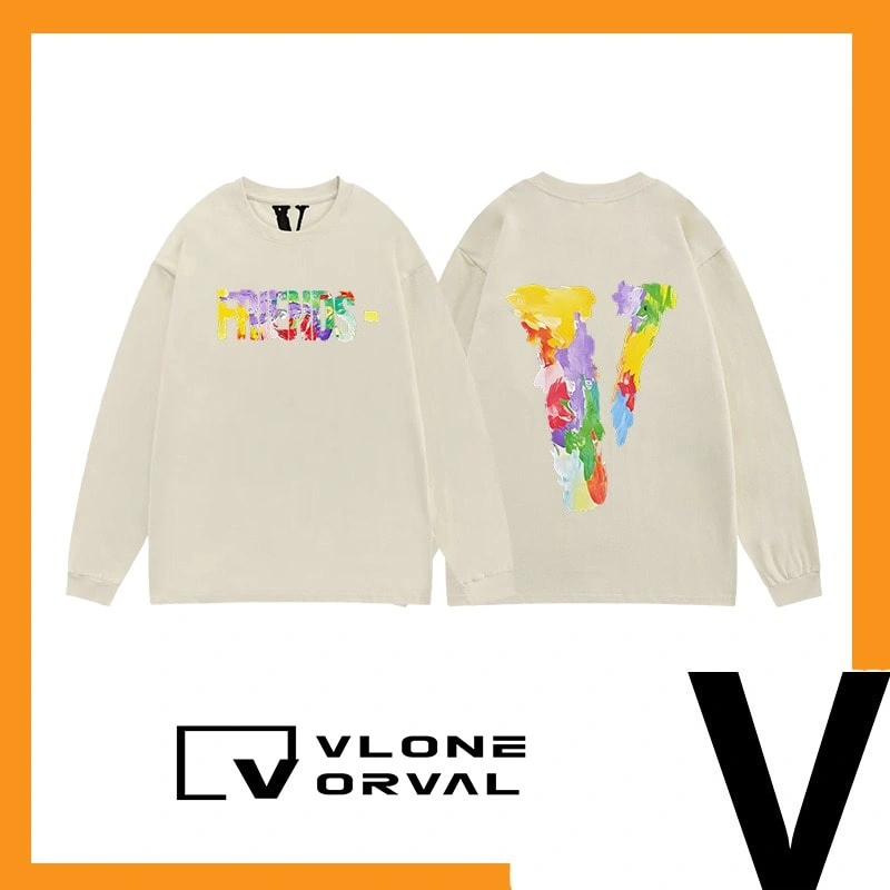 Vlone Orval New American Color Painting Long Sleeve T-Shirt Unisex Trend Style 3
