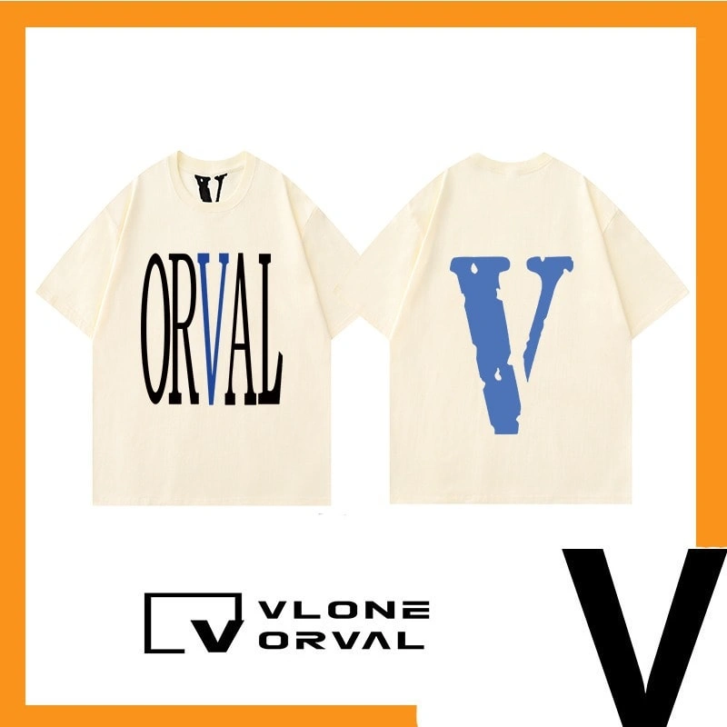 Vlone Orval Rainbow Tie Dye Big V Logo Loose Short Sleeve T-Shirt Couple Trendy Street Summer Style 20