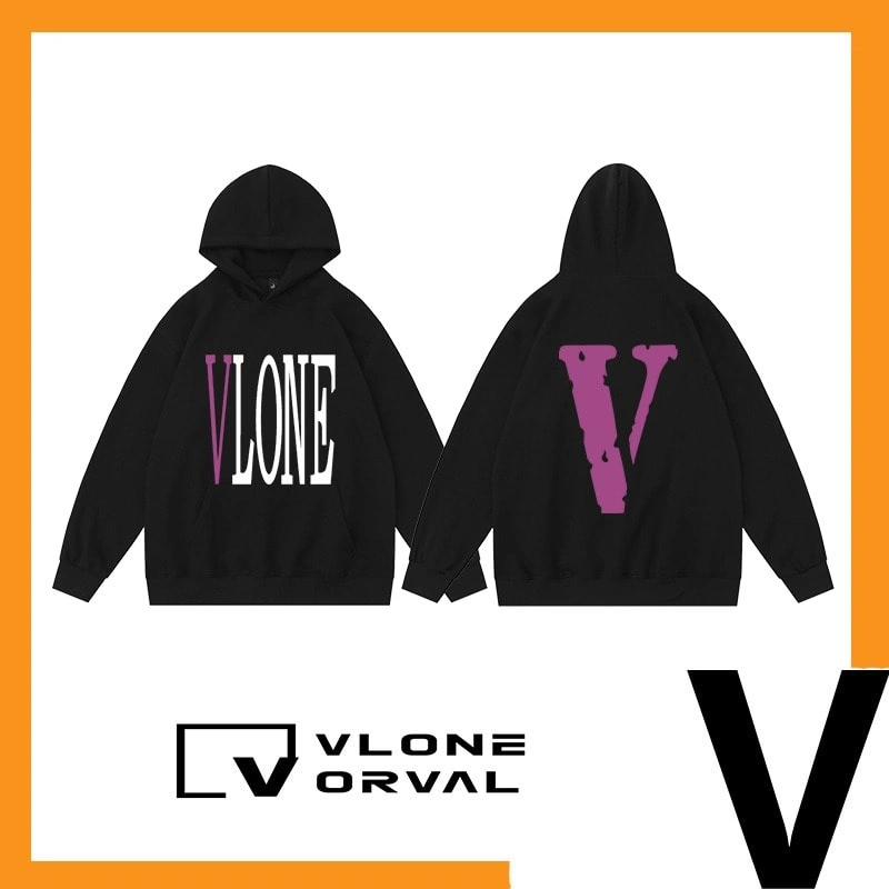 Vlone Orval Solid Color V Hoodie Unisex American Trend Style 20