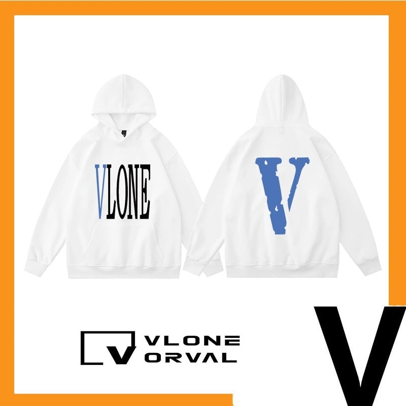 Vlone Orval Solid Color V Hoodie Unisex American Trend Style 7