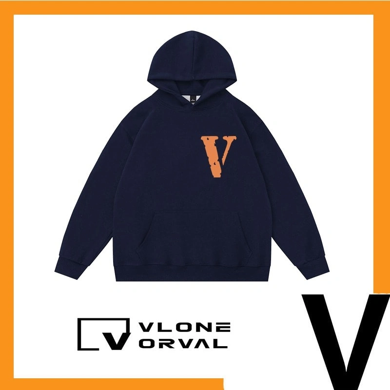Vlone Orval Solid V Small Letter Hoodie Unisex American Trend Style 6