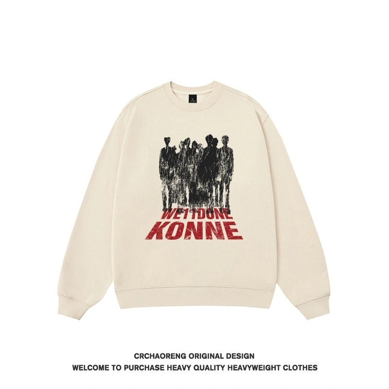 We11done Konne Black Crew Neck Sweatshirt Male New Pure Cottonweight Casual Top Style 6