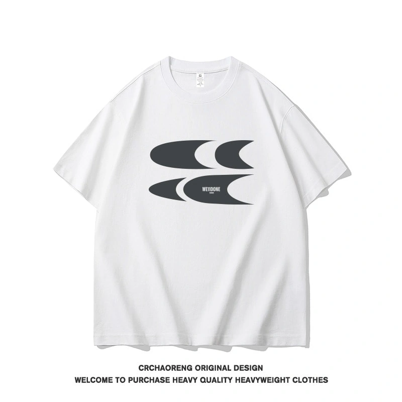 We11done Konne Casual Loose Retro Short Sleeve T-Shirt Men Fashion Versatile Half Sleeve Top Style 3