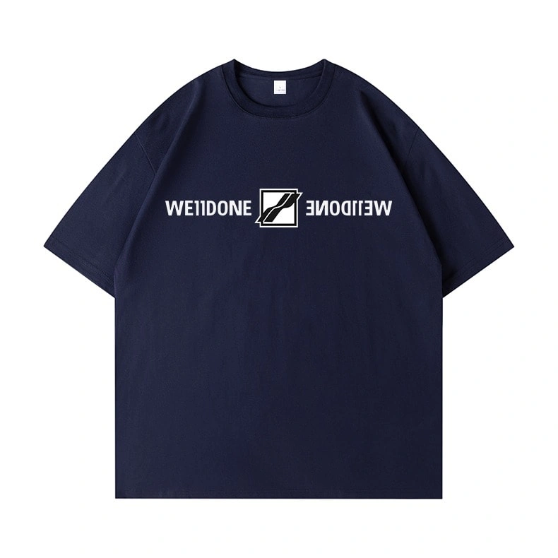 We11done Konne Casual Loose Short Sleeve T-Shirt Men New Simple Versatile Half Sleeve Top Style 4