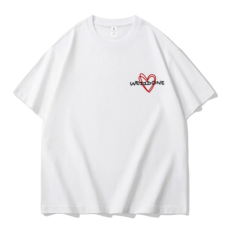 We11done Konne Crew Neck Pure Cotton Short Sleeve T-Shirt Men Casual Loose Simple Half Sleeve Top Style 1