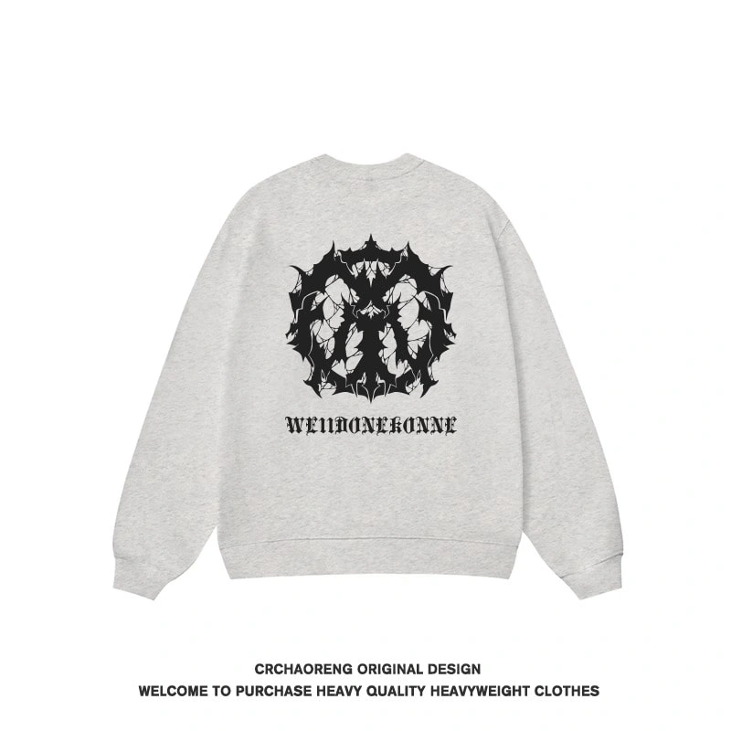 We11done Konne Fleece Stiff Crew Neck Sweatshirt Men Genuine No Hood Pullover Shirt Style 4