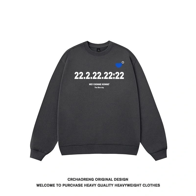 We11done Konne Genuine New 2024 Pure Cotton Fleece Inner Layer Top Crew Neck Sweatshirt Men Style 2