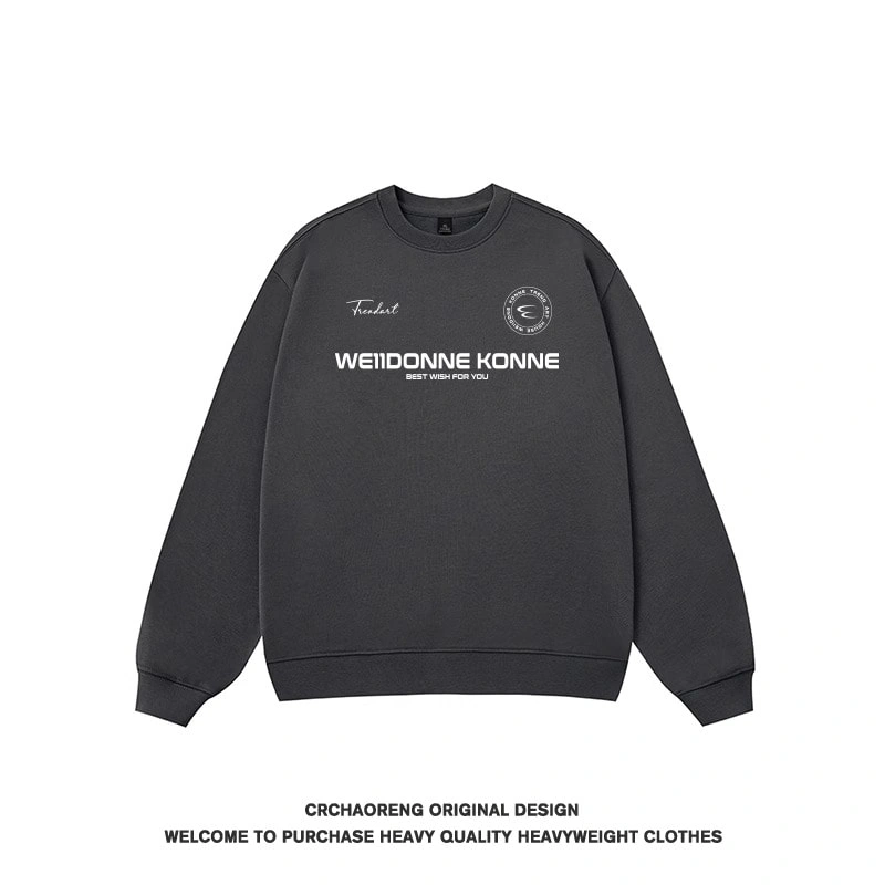 We11done Konne Genuine Trend Brand 2024 New Crew Neck Sweatshirt Men Retro High Street Top Style 2