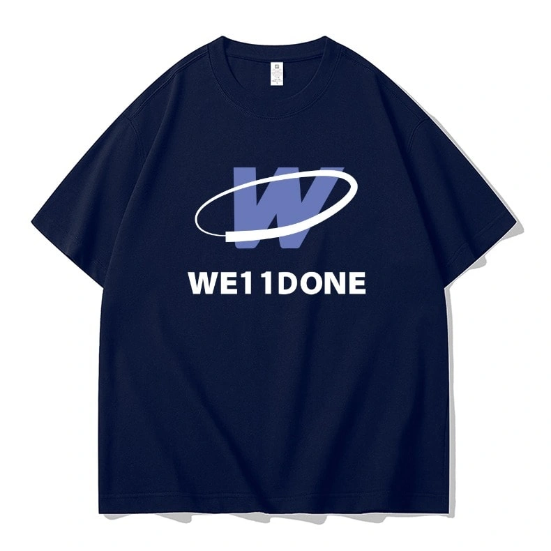We11done Konne High Street Short Sleeve T-Shirt Men Casual Loose Half Sleeve Pure Cotton Trend Brand Top Style 4