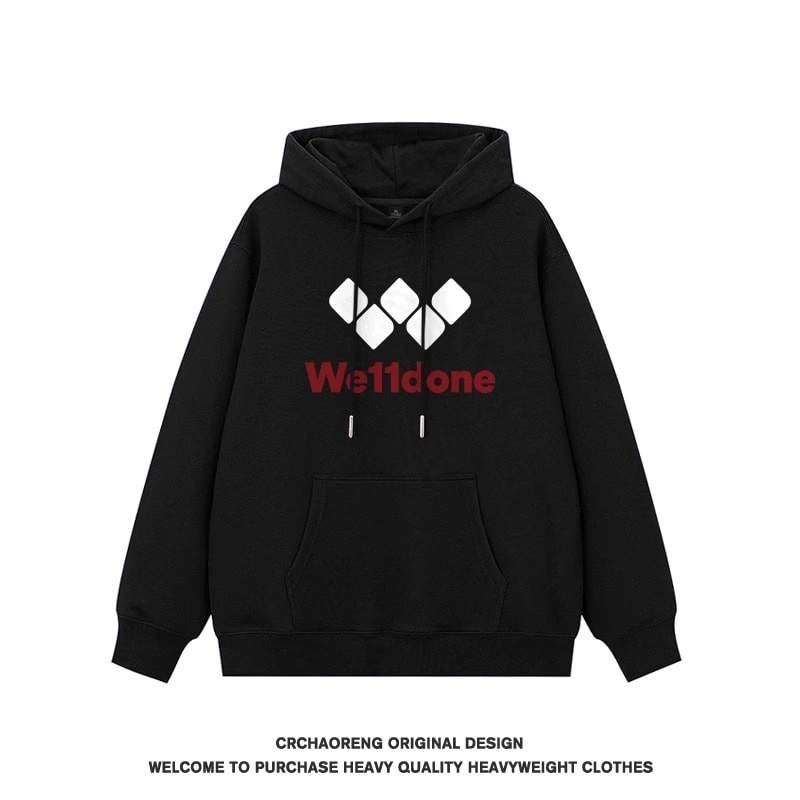 We11done Konne Hoodie Men 2024 New Retro Casual Versatile Jacket