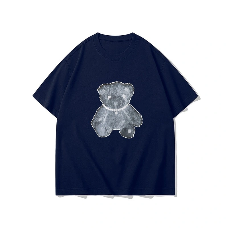 We11done Konne Korean Loose Casual T-Shirt Men’s Niche Trend Brand Bear Print Short Sleeve INS Style 4