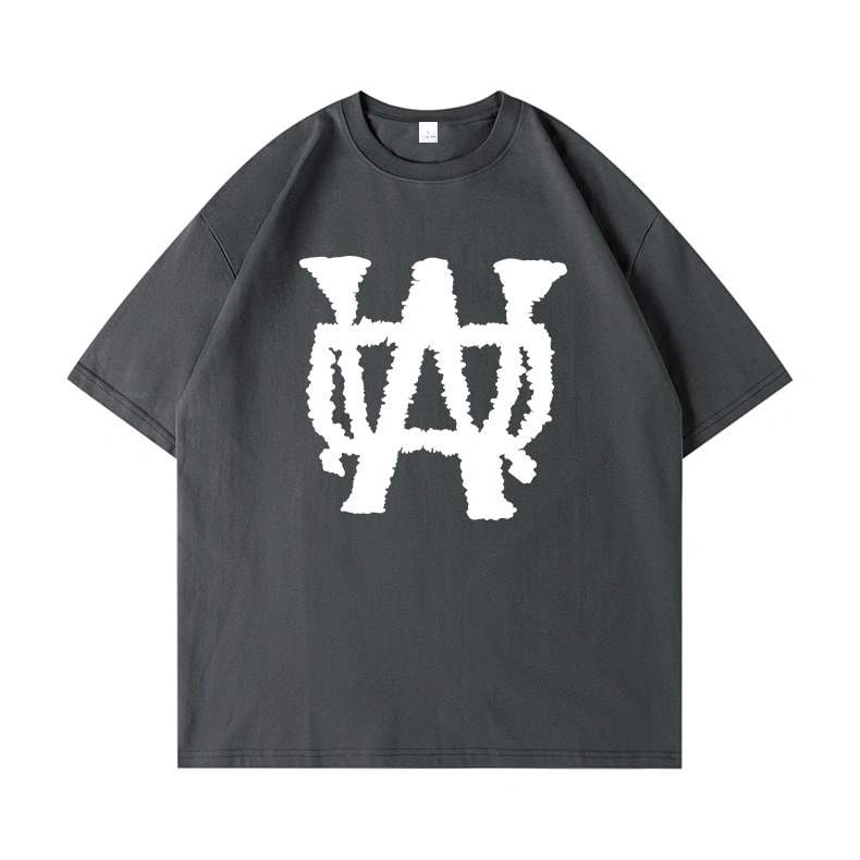 We11done Konne Korean Retro Versatile Short Sleeve T-Shirt Men Loose Pure Cotton High Street Half Sleeve Top Style 2