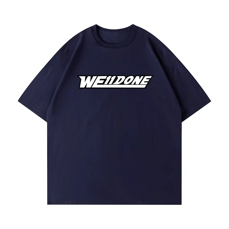 We11done Konne Letter Print Short Sleeve T-Shirt Men High Street Casual Versatile Half Sleeve Top Style 4